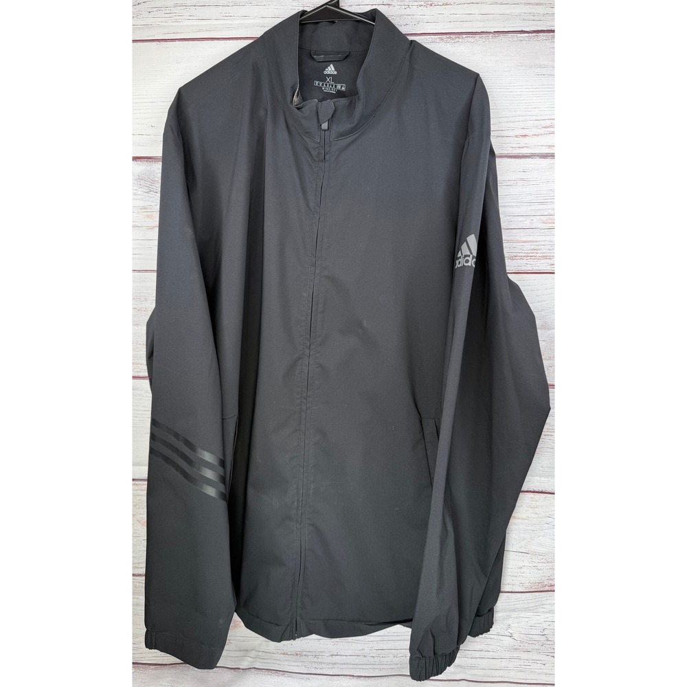 Adidas Mens WIND.RDY Full Zip Jacket Black Windbreaker XL Training Coat